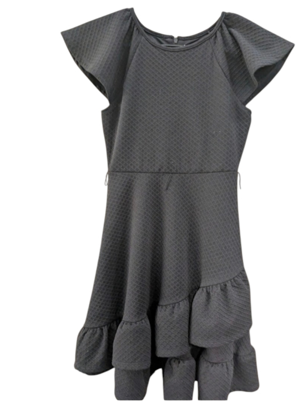 Blush by Us Angels Black Ruffled Kids Dress